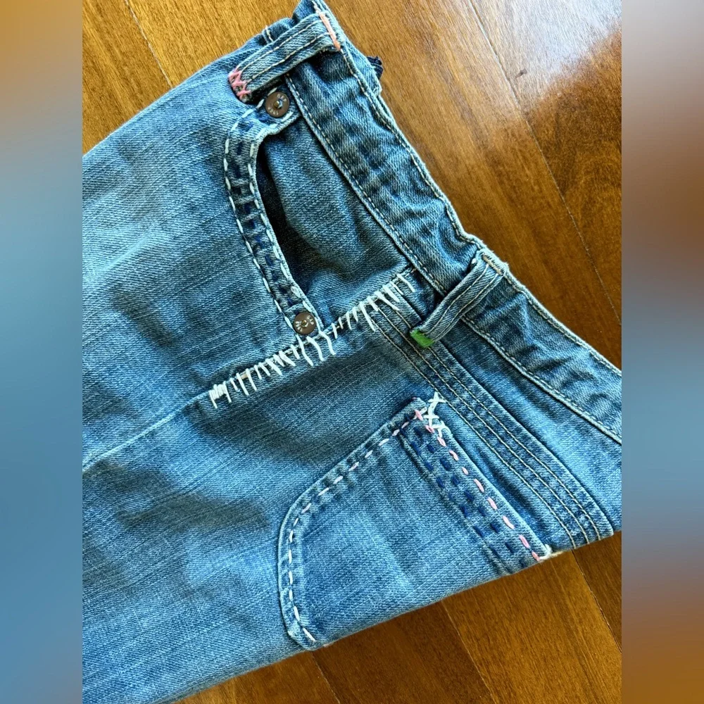 Gap Girls Bermuda Denim Blue Jean Shorts Size 12 Plus Adjustable Waist